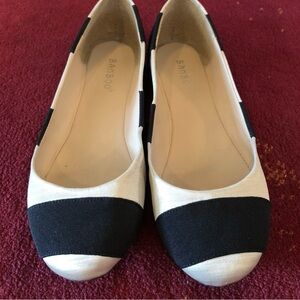 Bamboo black/cream ballet flats 7 100